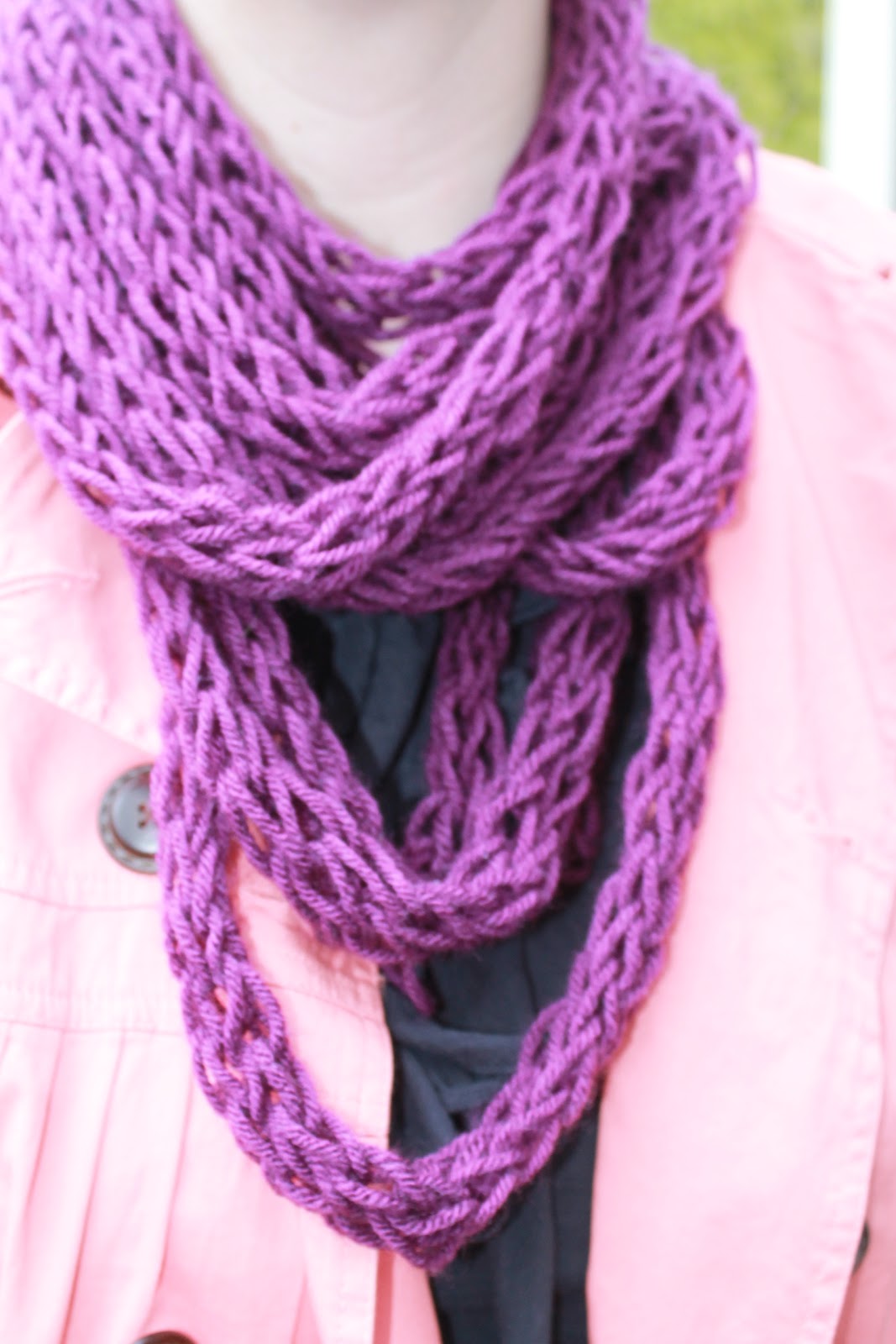 how to knit a scarf with your fingers